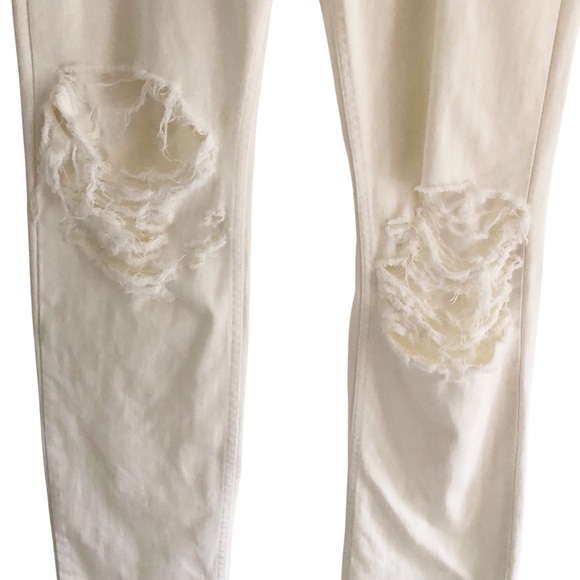 A.P.C. Petit New Standard Mens Distressed White Button Fly Jeans 34 - Picture 9 of 12